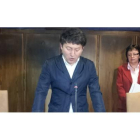 Folgueral, durante la jura de su nuevo cargo como alcalde de Ponferrada