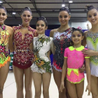 Carolina Rodríguez junto a sus compañeras del Club Ritmo Sara, Andrea, Paula y Olatz