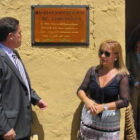 Isabel Carrasco, durante la inauguración del Museo Etnográfico de Lorenzana.