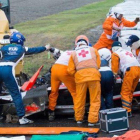 Bianchi es atendido por los servicios de emergencia tras sufrir el accidente