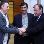 Carlos Campelo,  Leonardo Gentile y Antonio Silván.