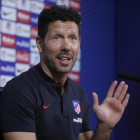 Diego Simeone en una reciente rueda de prensa