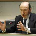 El secretario general socialista, Pérez Rubalcaba.