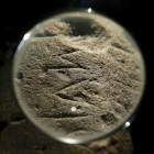 Una de las inscripciones etruscas halladas en la piedra.