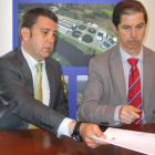 El alcalde de Ponferrada y el presidente de la Confederación, en la reunión mantenida ayer.