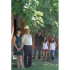Arsenio Fernández con parte del equipo de Ibiomed en la Facultad de Biología de la ULE