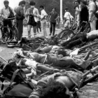 Imagen de la masacre durante las manifestaciones de Tiananmen.