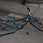Estado en el que quedó la bicicleta después del accidente.