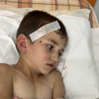 Imagen de un niño herido por los ataques de Azerbaiyan. MINISTERIO DE EXTERIORES DE ARMENIA