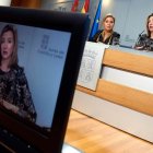 Rosa Valdeón y Alicia García, ayer, en la rueda de prensa.