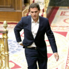 El presidente de Ciudadanos, Albert Rivera, en el hemiciclo del Congreso.