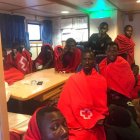 Inmigrantes rescatados este miércoles por Salvamento Marítimo.