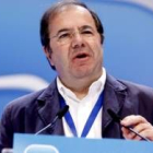 Juan Vicente Herrera, durante su intervención ayer en el Congreso regional de Madrid