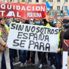 Manifestación de transportistas en Madrid. FERNANDO ALVARADO