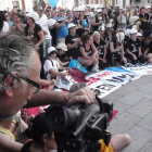 El equipo grabó parte de la marcha minera femenina a Madrid.