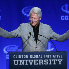 Bill Clinton durante la conferencia en Miami (Florida).