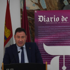 Ángel Zorita, director de Zona de Caja Rural, en la jornada sobre La Fuerza de los Regadíos, de Diario de León. MIGUEL