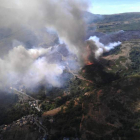 Uno de los incendios que arrasó terreno forestal en La Cabrera durante el período de estudio. JCYL