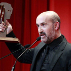 El actor Javier Cámara recibe el Fotogramas de Plata al mejor actor de cine por 'Vivir es fácil con los ojos cerrados'.