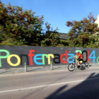 Un mural del Mundial de Ciclismo en Ponferrada