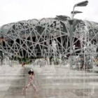 El Estadio Nacional, conocido como «Nido de Pájaro», en Pekín