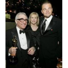 Martin Scorsese y DiCaprio con su madre en los Oscar