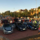 Concentración Tuning de Valencia de Don Juan, ayer.