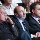 Felipe González, Alfredo P. Rubalcaba y José Luis Rodríguez Zapatero, en una imagen de archivo.