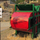 Una de las máquinas restauradas del itinerario didáctico habilitado en la localidad de La Cuesta.