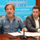 Pedro Muñoz e Iván Alonso en la comparecencia de ayer. L. DE LA  MATA