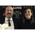 Los actores Javier Cámara y Natalia de Molina leyeron la lista de finalistas para la nueva edición de los Premios Goya. J. J. GUILLÉN