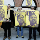 Cientos de personas se concentraron en Sant Vicenç dels Horts en apoyo a Junqueras. DALMAU