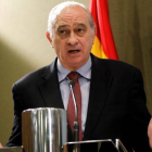 El ministro de Interior, Jorge Fernández Díaz, durante a toma de posesión de Francisco Martínez como nuevo secretario de Estado de Seguridad.