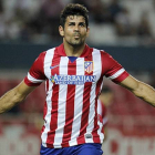 Diego Costa celebra uno de los goles que ha marcado con el Atlético esta temporada.