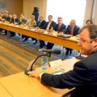 Antonio Silván, en un momento de la firma con las entidades de ahorro