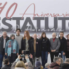 Imagen de la fiesta organizada por los sindicatos para celebrar el 40 aniversario del Estatuto. NACHO GALLEGO