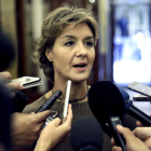 La ministra García Tejerina, ayer, en el Congreso de los Diputados.