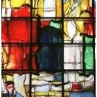 Detalle de una de las vidrieras de la Catedral de Astorga