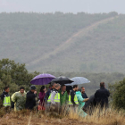 El asesino confeso de la peregrina reconstruye los hechos en la zona donde se produjeron.