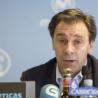 Felipe Miñambres en su presentación oficial como nuevo director deportivo del Celta. SALVADOR SAS