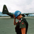 Imagen de archivo de un soldado de las Naciones Unidas en una misión de paz.