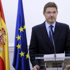 El ministro de Justicia, Rafael Catalá, actuó ayer como portavoz del Gobierno ante el 9-N.
