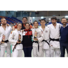 Los judocas leoneses que participaron en Valladolid. DL