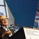 Alierta, ayer durante su intervención en el foro por la paz. MARCO MERLINI