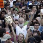 Indignados en la calles de Madrid y Barcelona