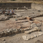 Restos de la sinagoga encontrada por los arqueólogos rusos.  VÓLNOYE DELO