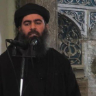 Al Baghdadi en una mezquita de la ciudad iraquí de Mosul el pasado mes de julio