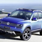 La tonalidad «Seaside Blue» personaliza el prototipo VW Taigun.
