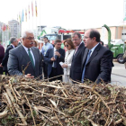 Herrera, ayer, acompañado por el presidente de Expobioenergía, Antonio Silván y Silvia Clemente.