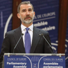 Felipe VI durante su discurso en el Consejo de Europa. ZIPI